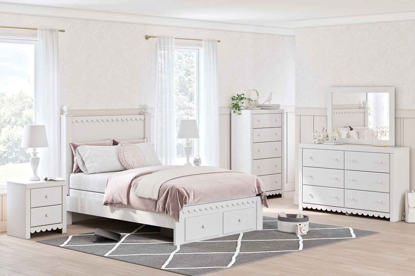 Mollviney  Panel Storage Bed