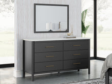 Load image into Gallery viewer, Cadmori King Upholstered Panel Bed with Mirrored Dresser and 2 Nightstands
