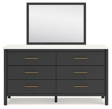 Load image into Gallery viewer, Cadmori King Upholstered Panel Bed with Mirrored Dresser
