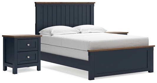 Ashley Express - Landocken Full Panel Bed with 2 Nightstands