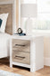 Charbitt Full Panel Bed with Mirrored Dresser and 2 Nightstands