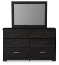 Load image into Gallery viewer, Belachime Full Panel Bed with Mirrored Dresser and Chest
