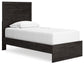 Belachime Twin Panel Bed with Dresser and 2 Nightstands