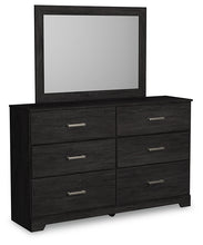 Load image into Gallery viewer, Belachime Full Panel Bed with Mirrored Dresser and 2 Nightstands
