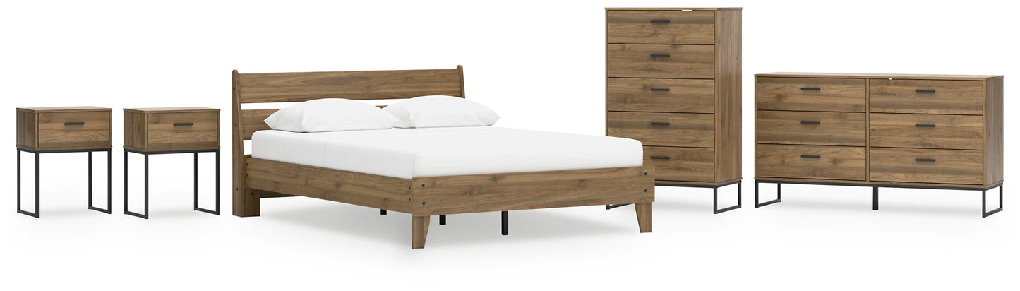 Ashley Express - Deanlow Queen Platform Panel Bed with Dresser, Chest and 2 Nightstands