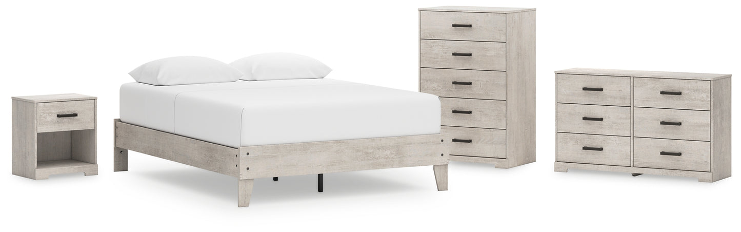 Ashley Express - Shawburn Queen Platform Bed with Dresser, Chest and Nightstand