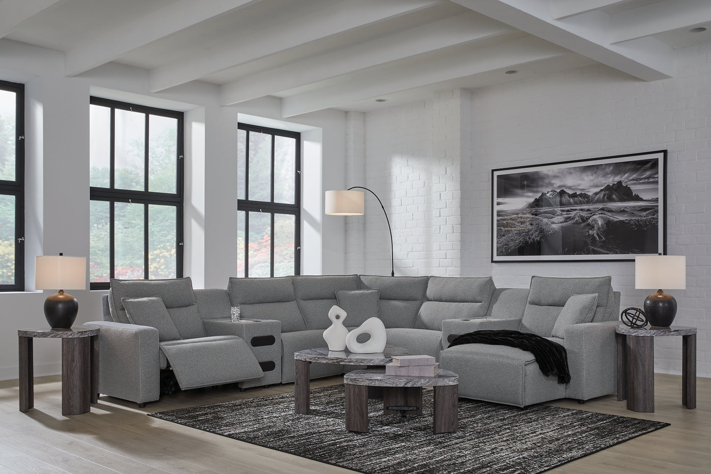 Modmax 7-Piece Power Reclining Sectional with Chaise