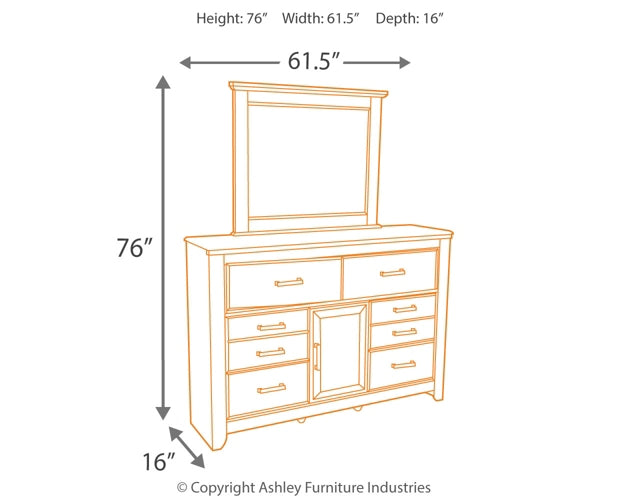 Juararo King Panel Bed with Dresser