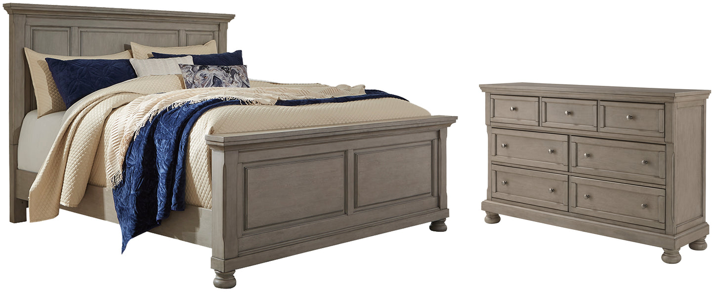 Lettner California King Panel Bed with Dresser