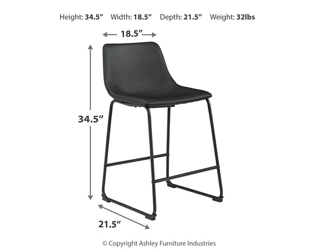 Ashley Express - Centiar Counter Height Dining Table and 2 Barstools