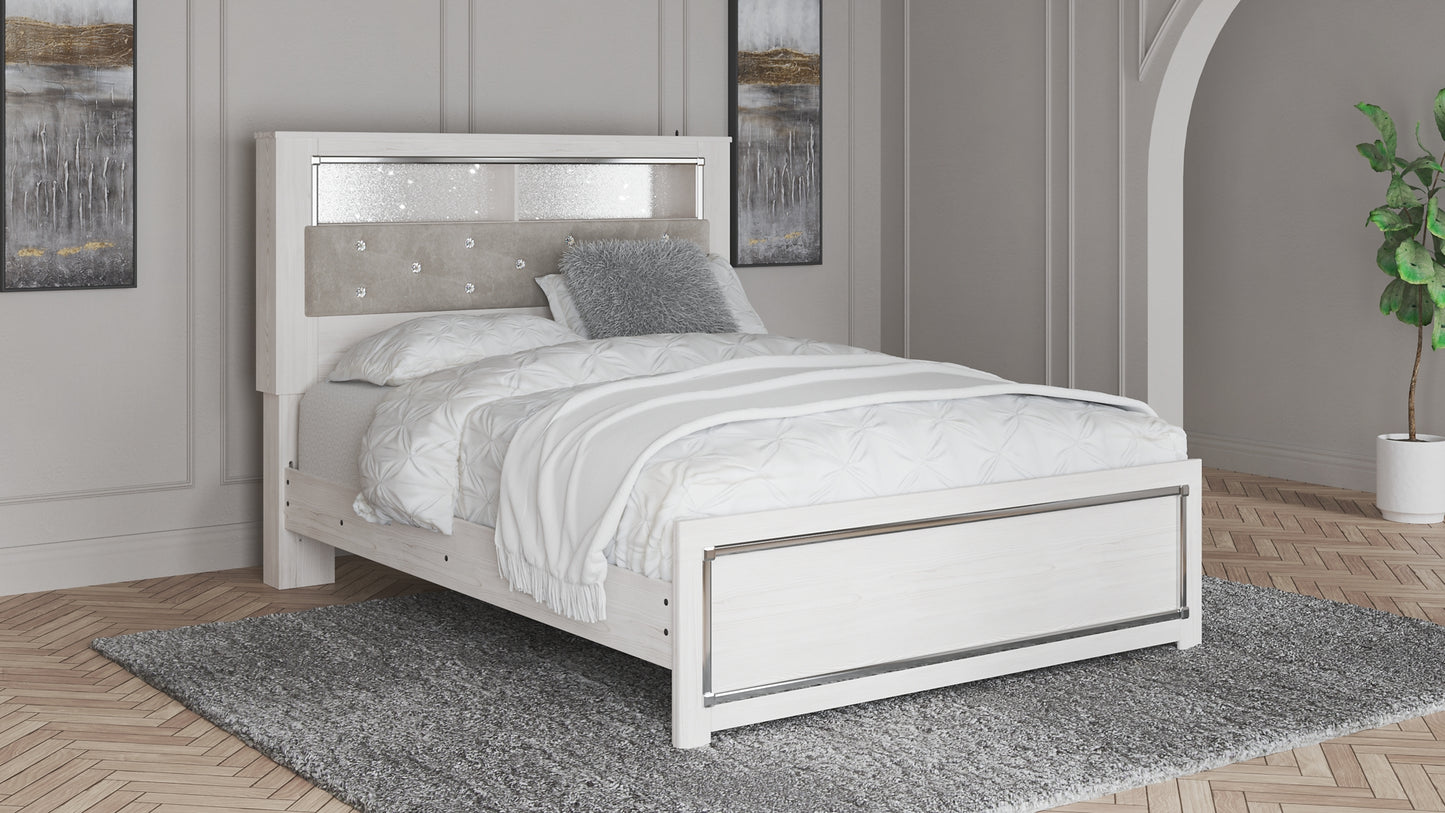 Altyra Queen Panel Bookcase Bed with Dresser