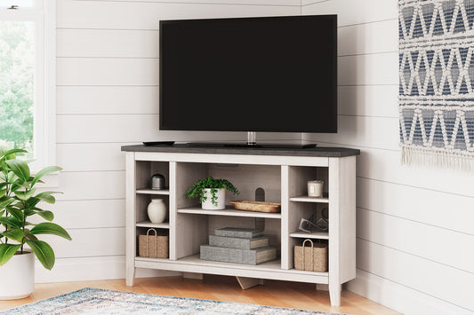 Ashley Express - Dorrinson Corner TV Stand/Fireplace OPT