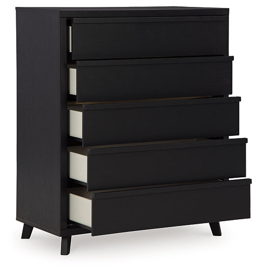 Danziar Five Drawer Wide Chest